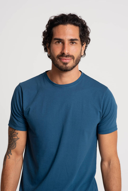 Camiseta Algodão Pima Masculina Gola O