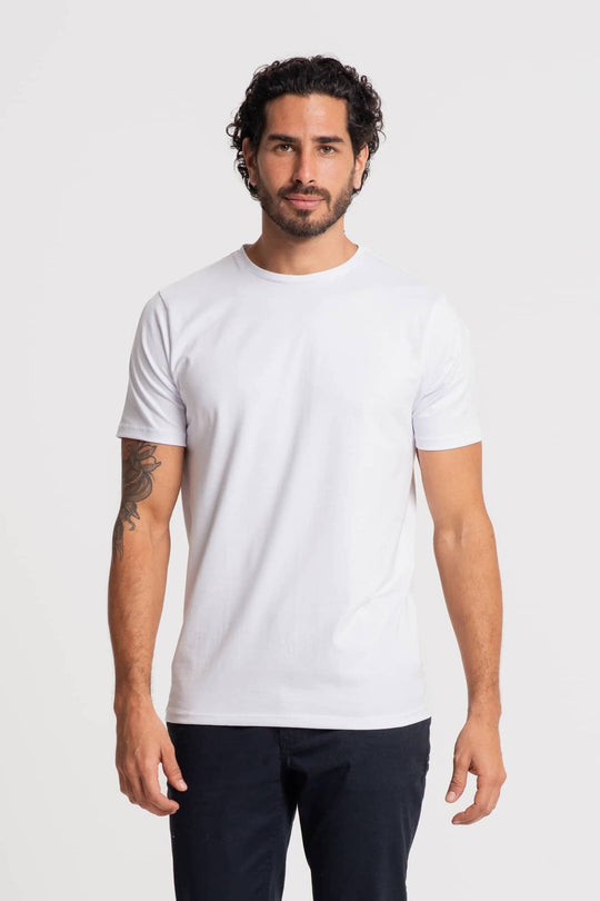 Camiseta Algodão Pima Masculina Gola O