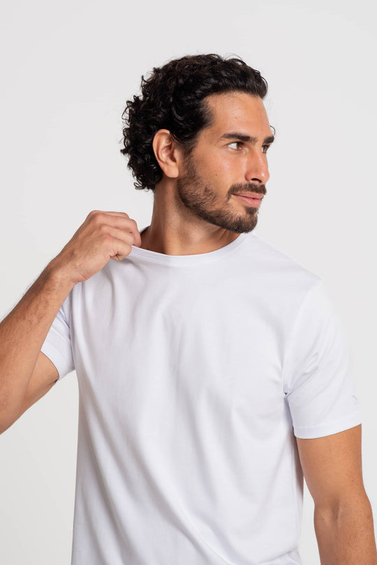 Camiseta Algodão Pima Masculina Gola O